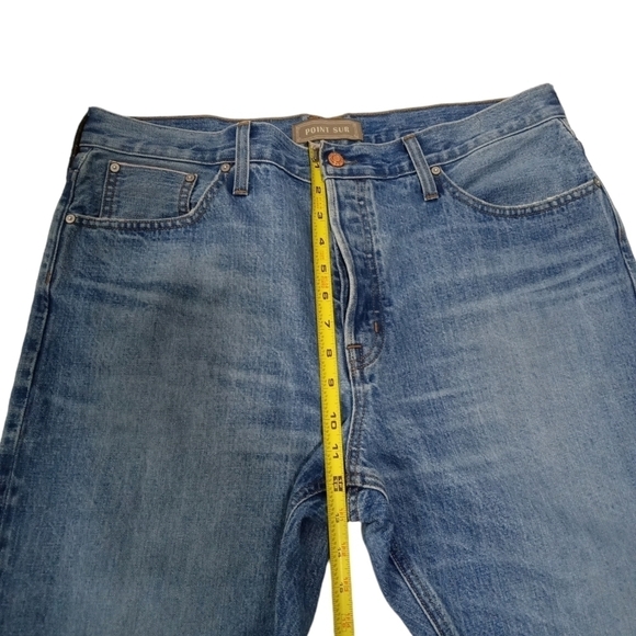 Point Sur Women’s Distressed Straight Leg High Rise Blue Casual Denim Sz 31 - Picture 7 of 10